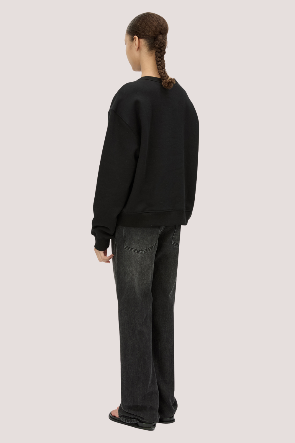 Bonnie Large Graphic Sweater | Black/Soft White