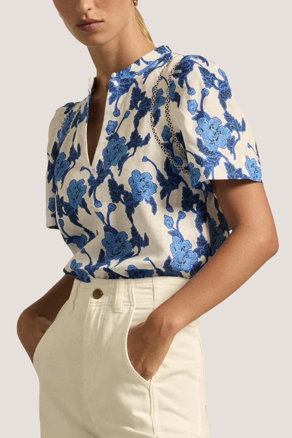 Recollect Top | Azure Bouquet