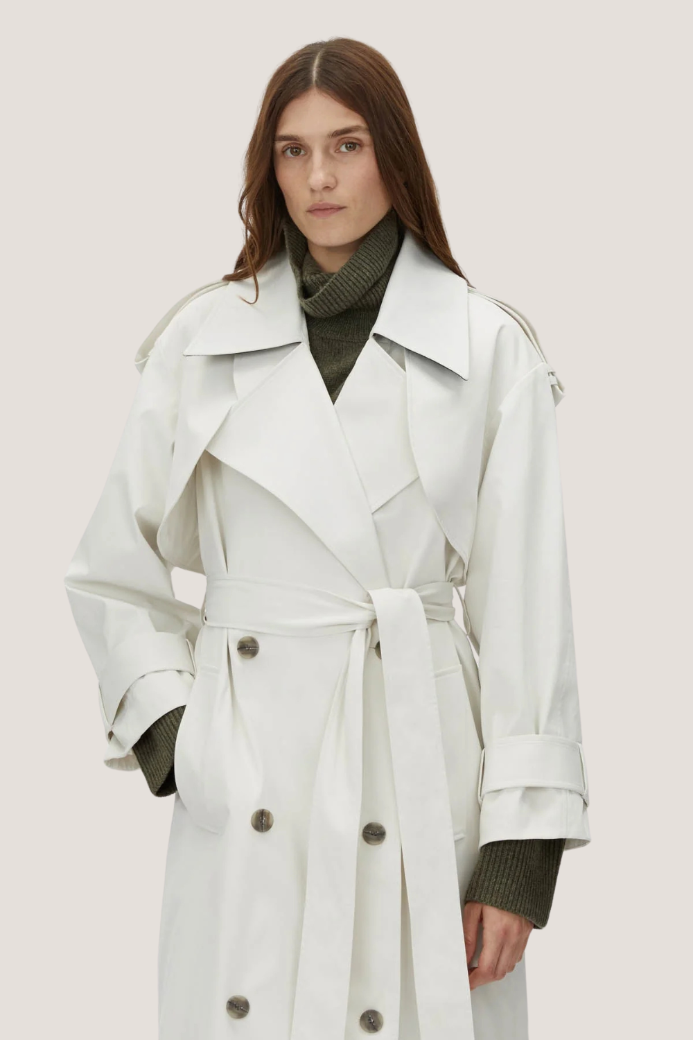 Elysian Trench Coat | Alabaster