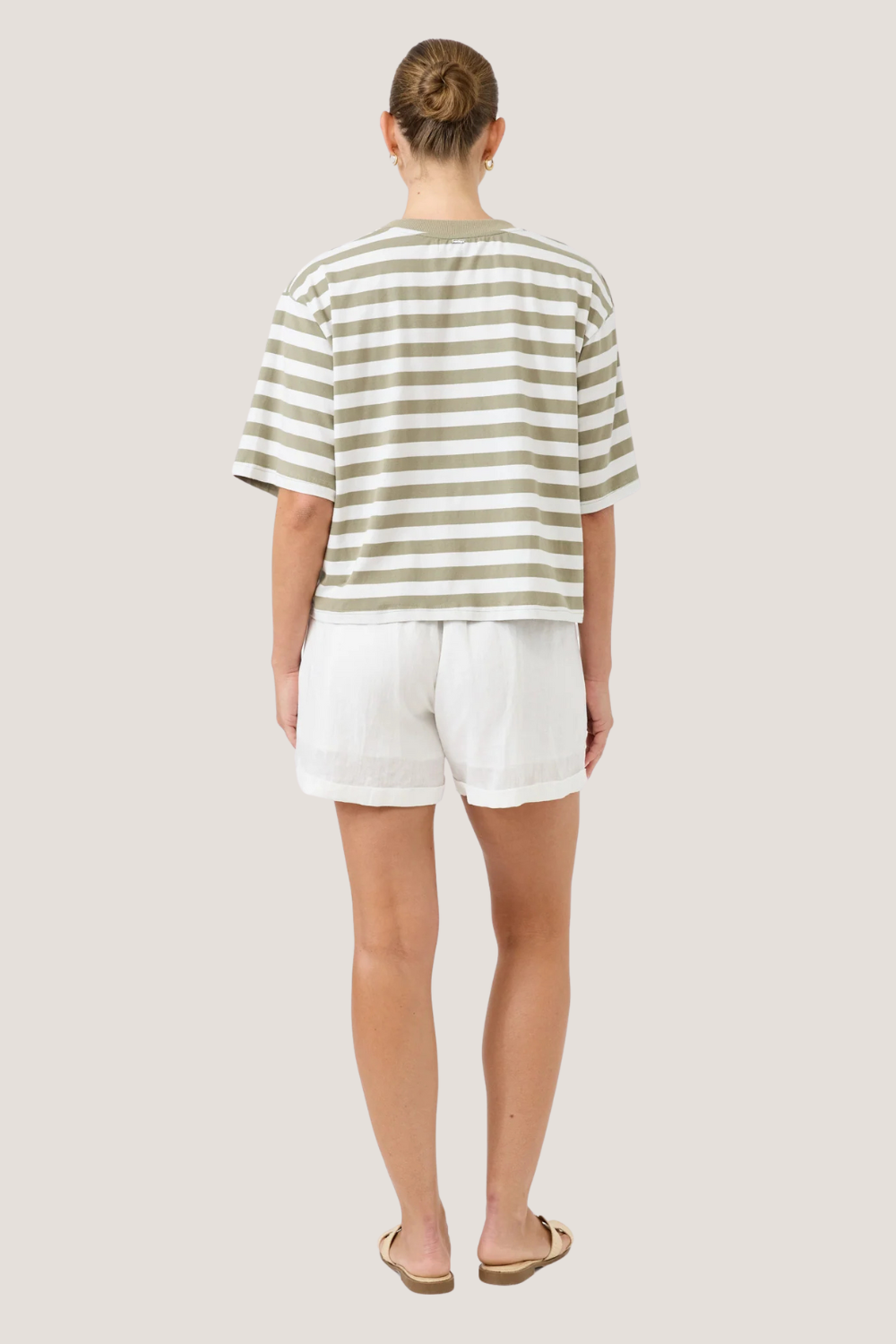 Studio Stripe Tshirt | Olive