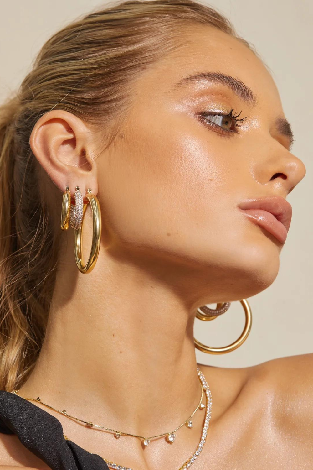 Amalfi Tube Hoops | Gold