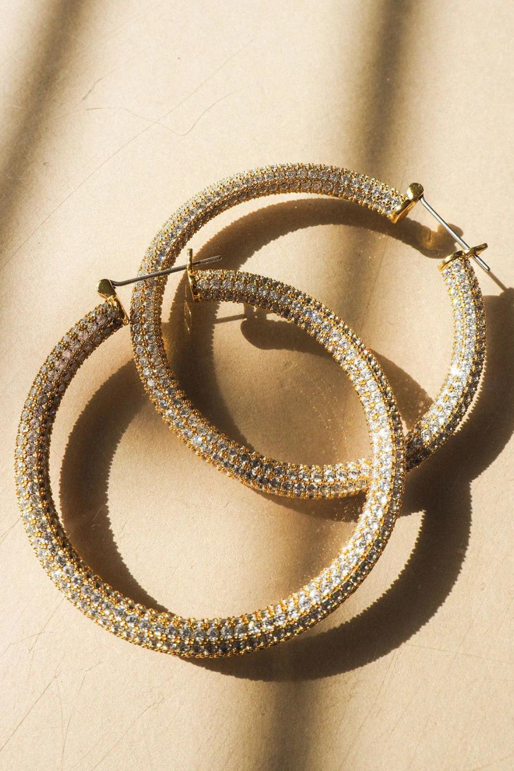 Pave Amalfi Hoops | Gold