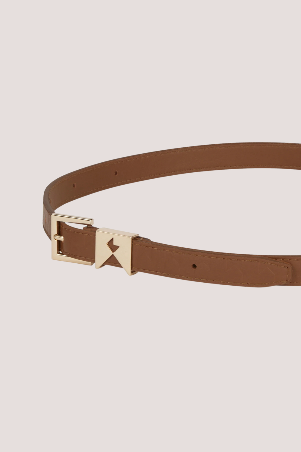 Monogram Keeper Belt Dark Tan
