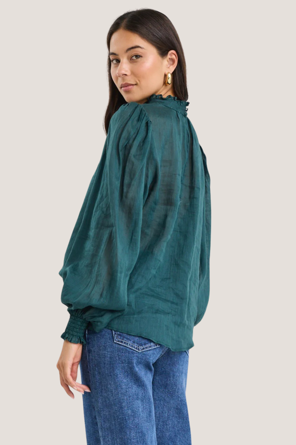 Poet Forest Long Sleeve High Neck Top