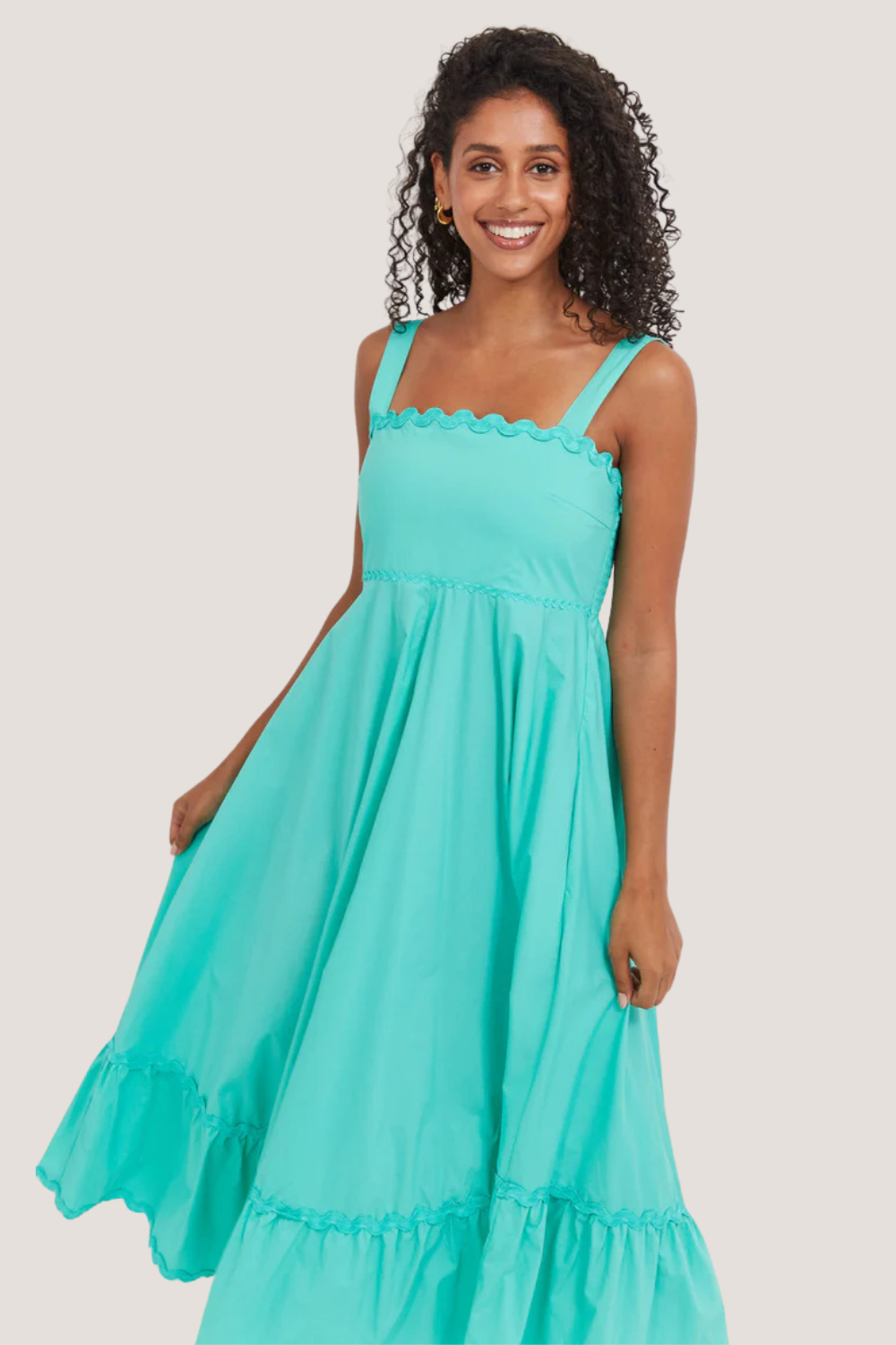Brasilia Tie Maxi Dress | Mint