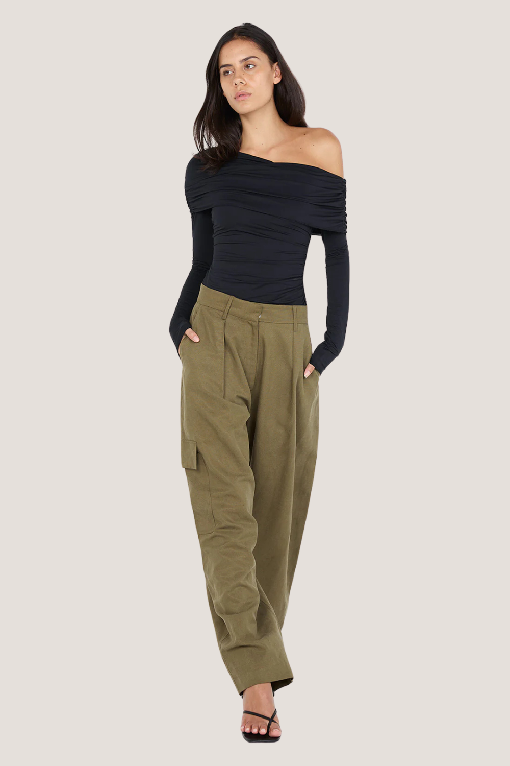 Tillie Drape Top | Black