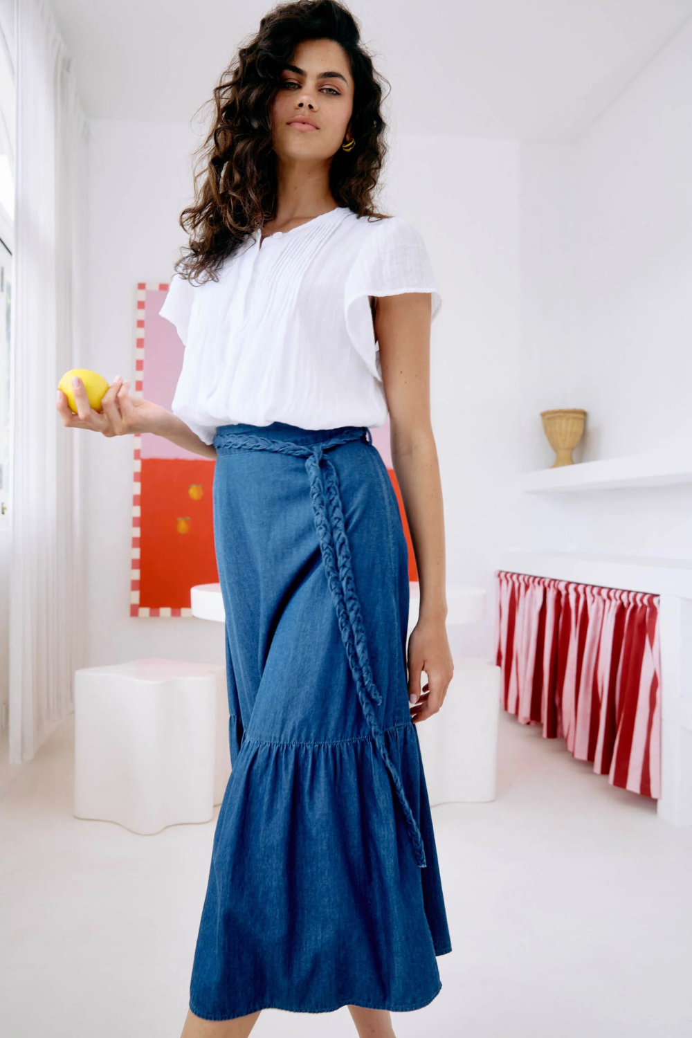 Orsula Button Top | White