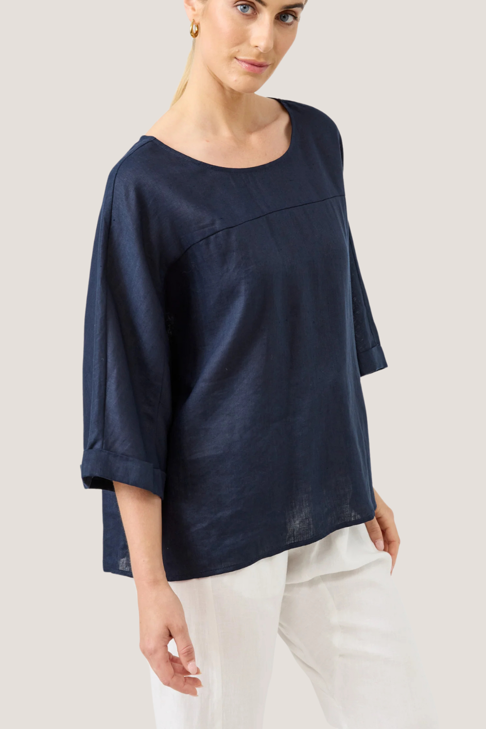 Studio Relaxed Top | Navy