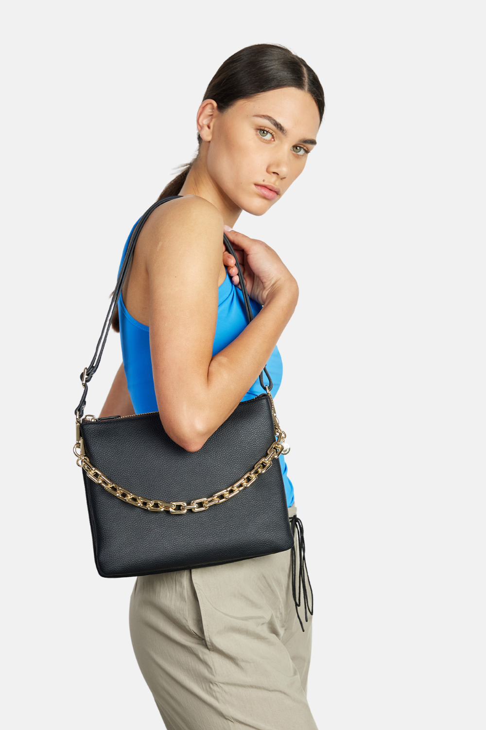 Matilda Crossbody Black + Chunky Chain