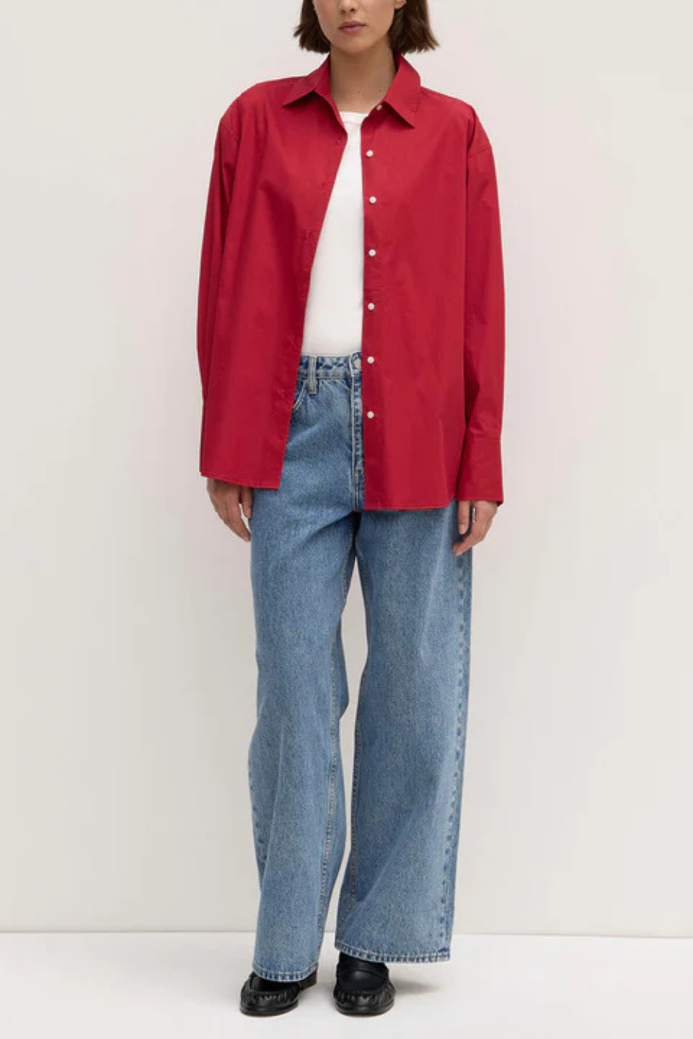 Everyday Poplin Shirt | Dark Cherry