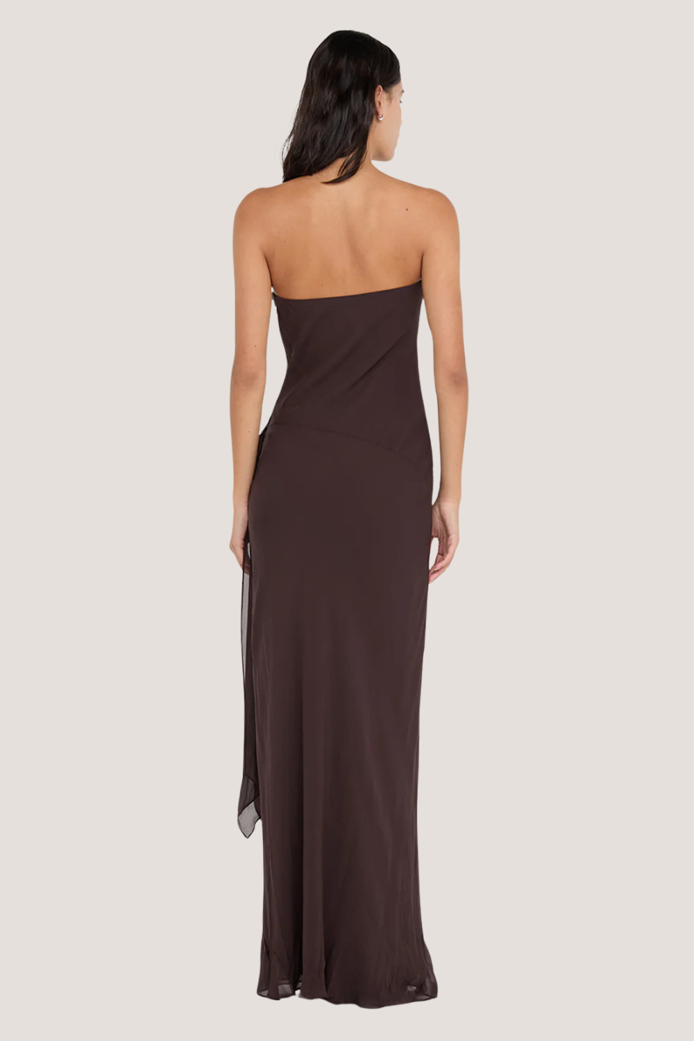 Soneva Strapless Maxi Dress | Dark Chocolate