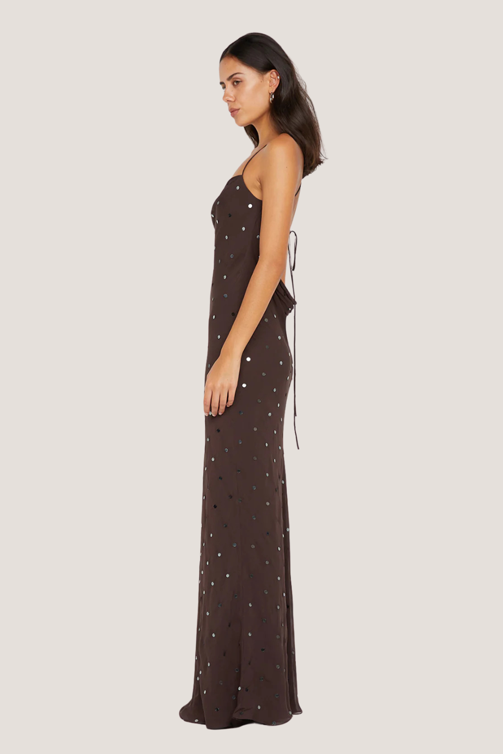 Arielle Slip Maxi Dress | Dark Chocolate