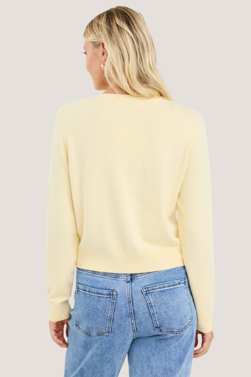 Allegiance Lemon Crewneck Cardigan