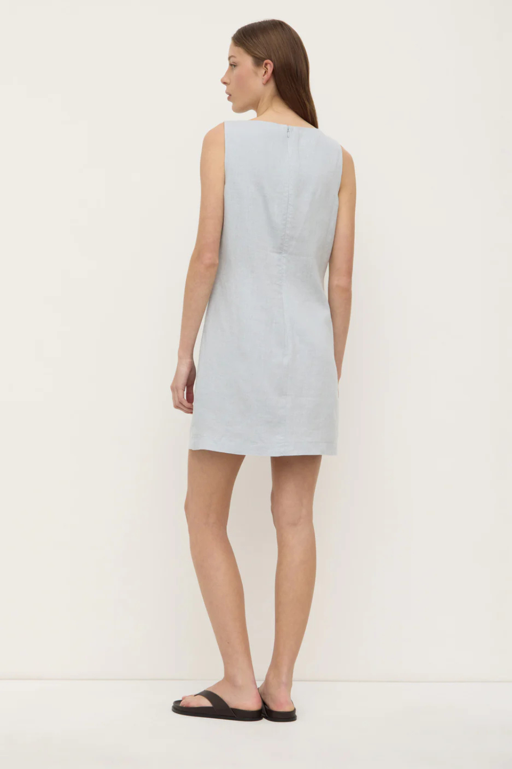 Nadine Linen Mini Dress | Cloud