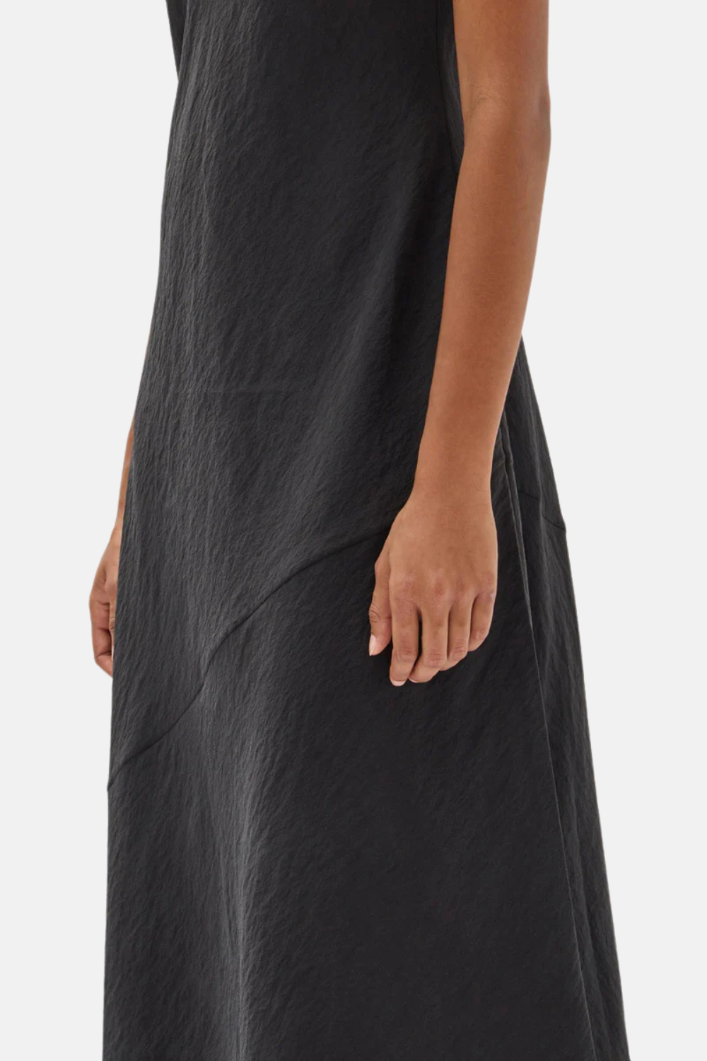 Heather Silk Blend Maxi Dress | Black