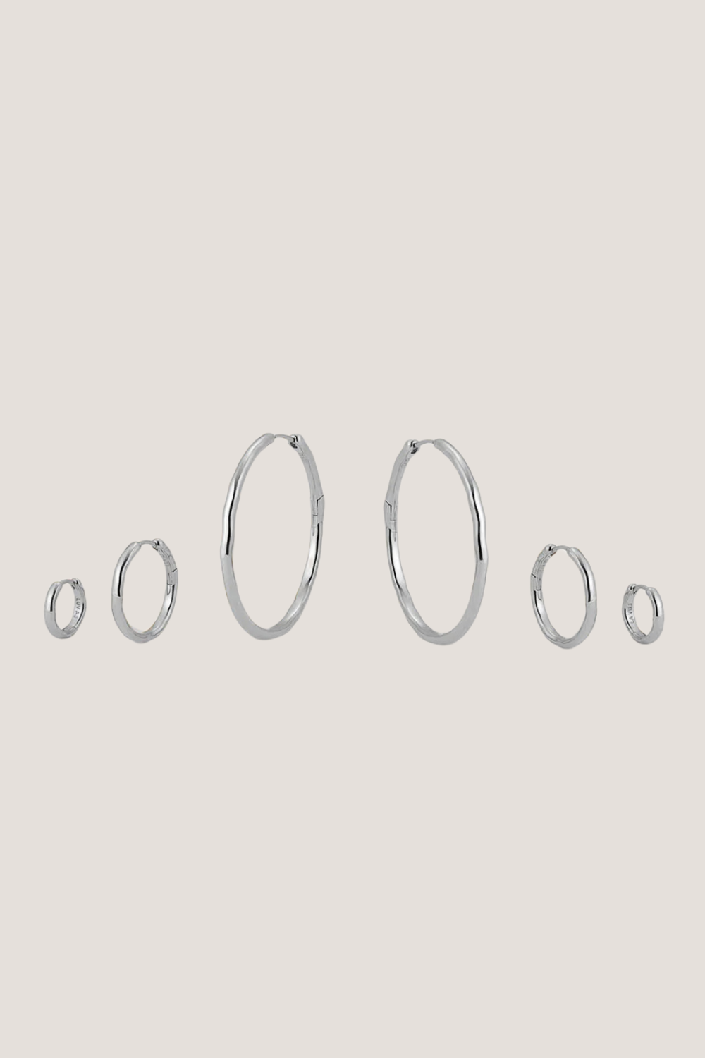 The Granada Hammered Hoops | Silver