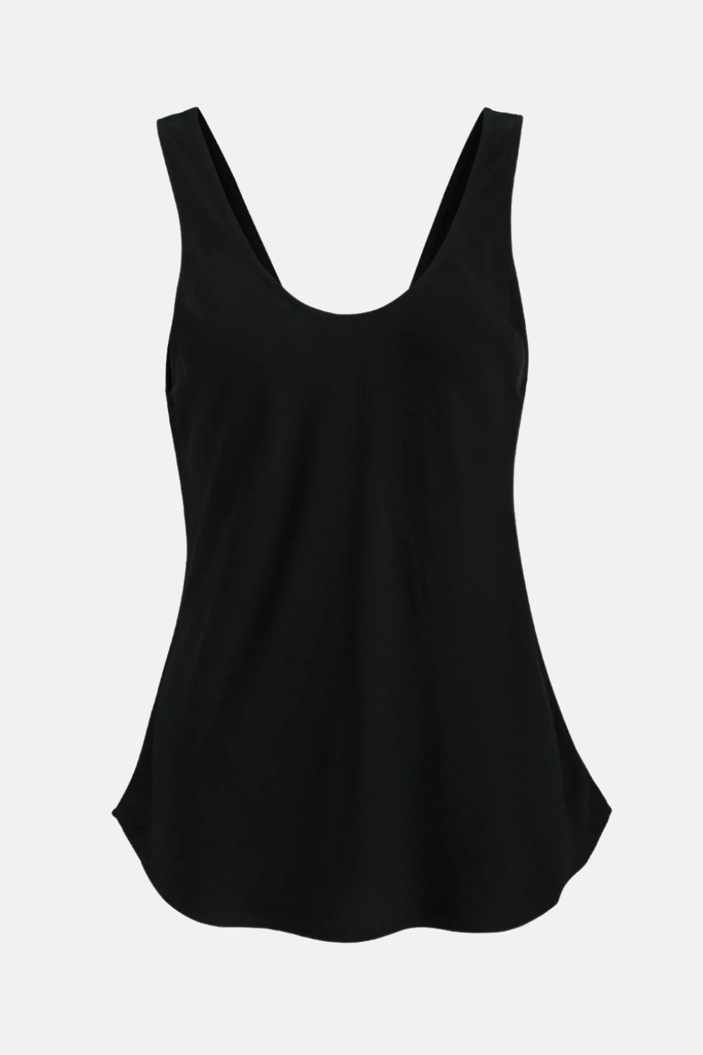 Exceptional Black Satin Bias Cut Tank
