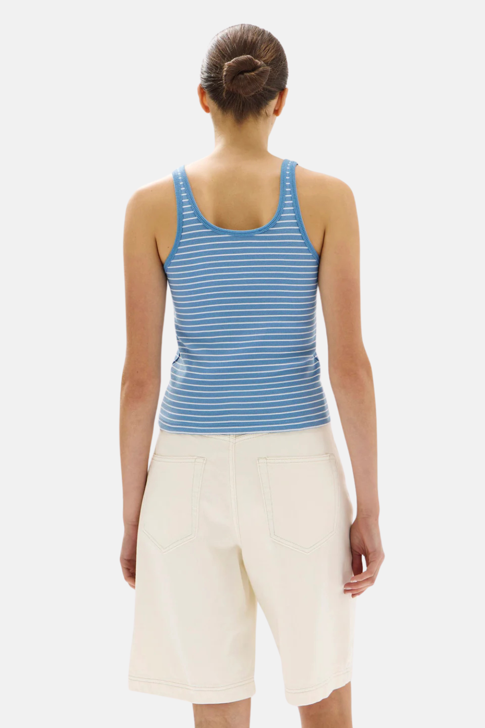 Drew Rib Tank | Bahama/White