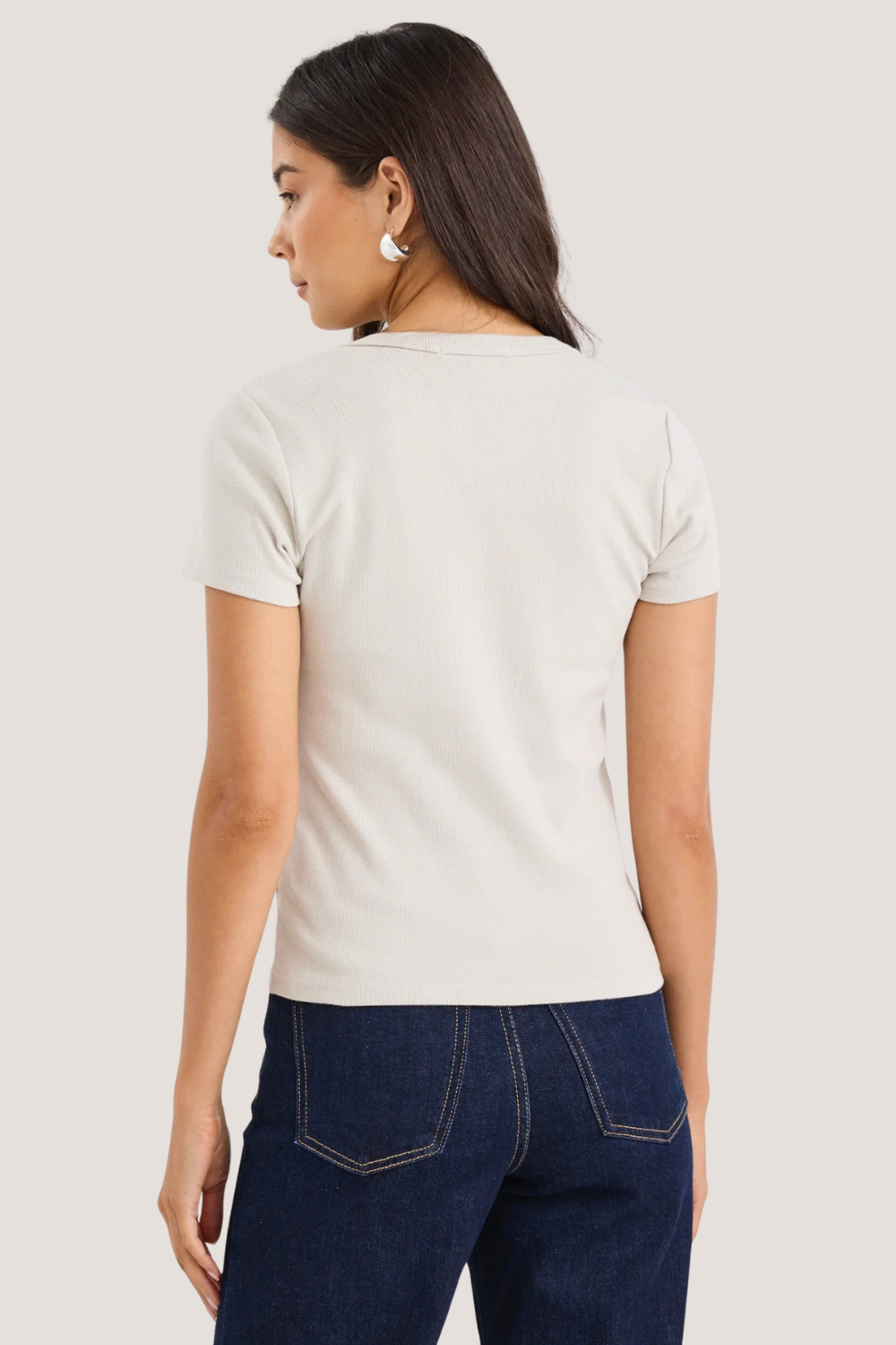 Study Stone Rib Longer Baby Tee