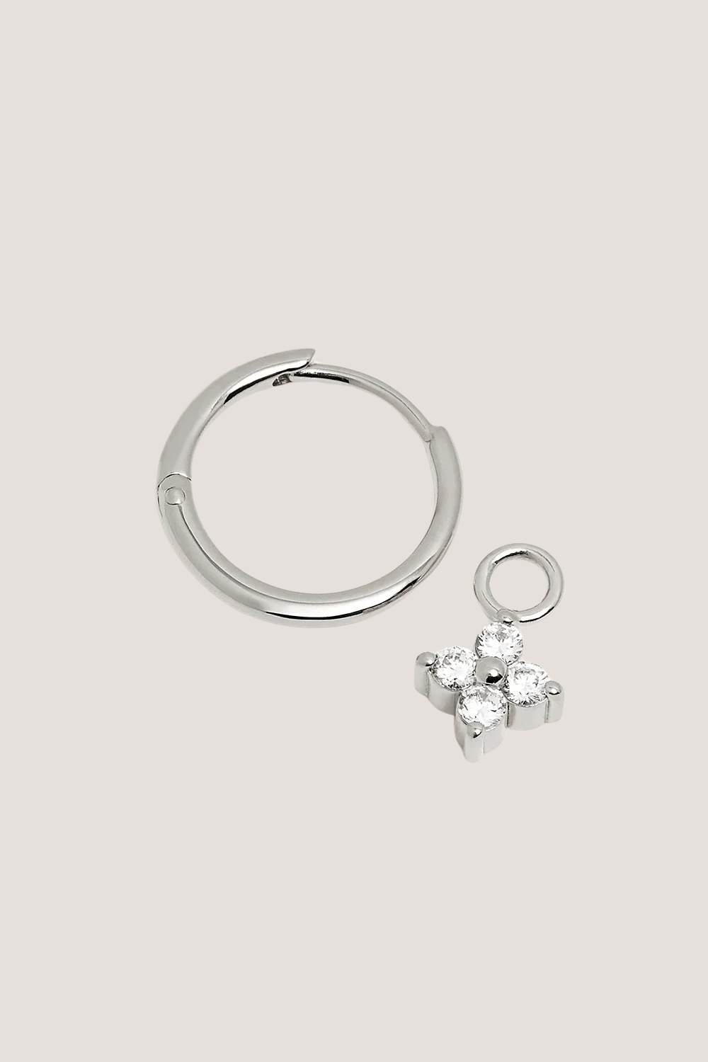 Sterling Silver Crystal Bloom Hoops