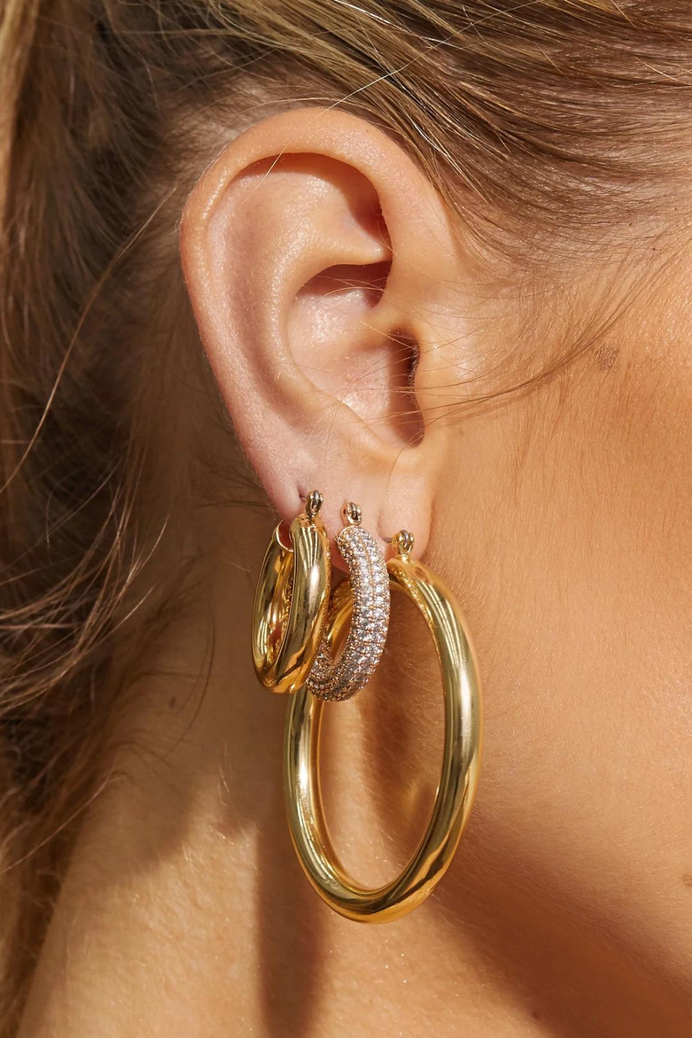 Amalfi Tube Hoops | Gold