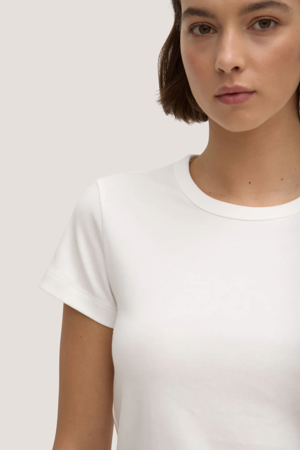 Lyla Cap Sleeve Tee | Antique White