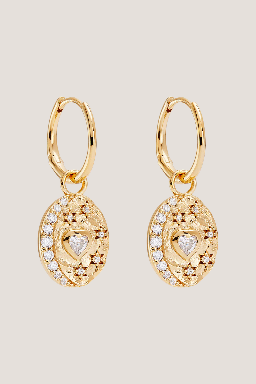 18k Gold Vermeil Love You to the Moon and Back Hoops