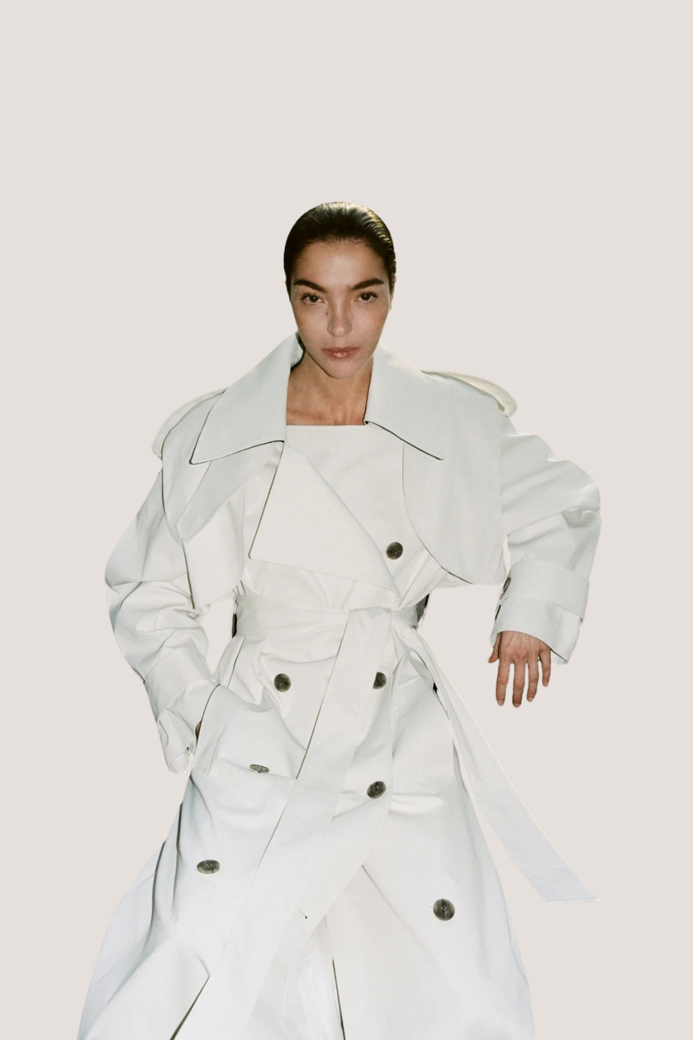 Elysian Trench Coat | Alabaster