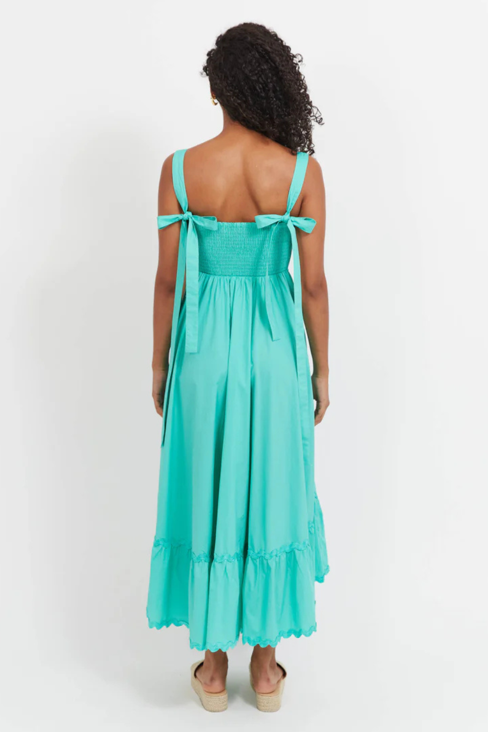 Brasilia Tie Maxi Dress | Mint