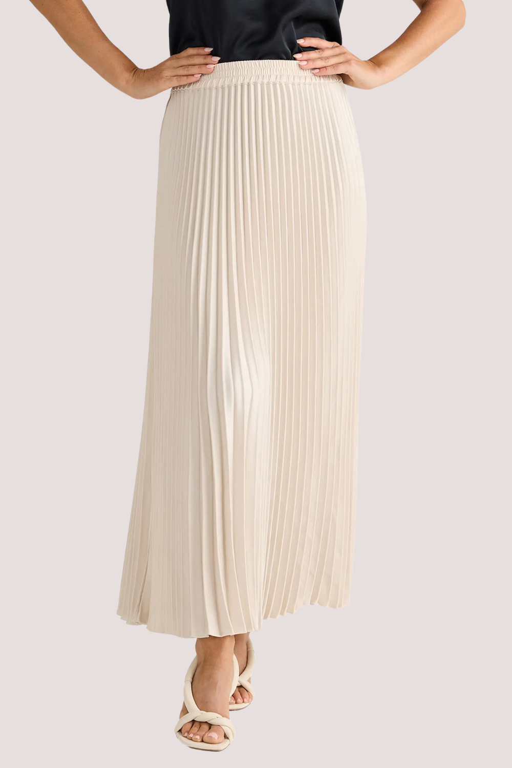 Alia Pleated Skirt | Sand