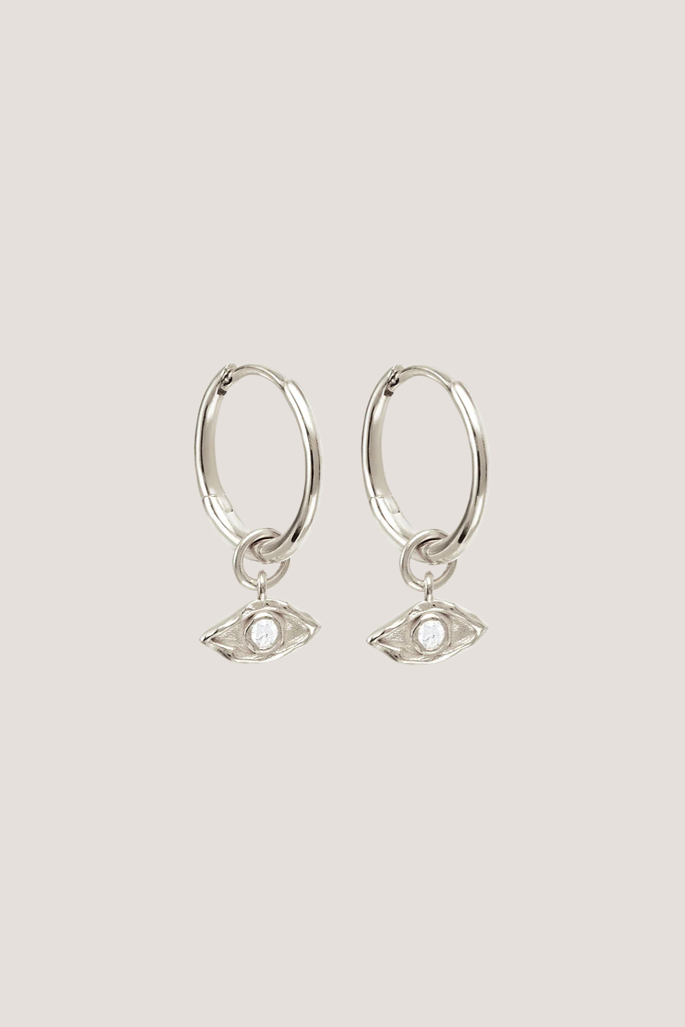 Sterling Silver I am Protected Hoops