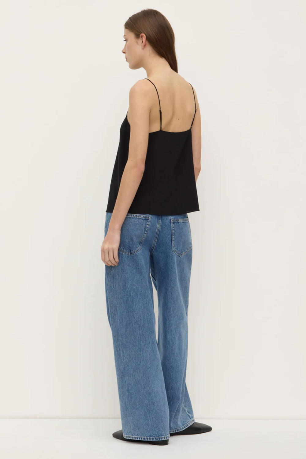 Aime Silk Tank | Black