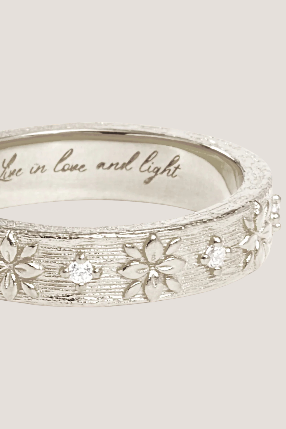 Sterling Silver Live in Grace Ring