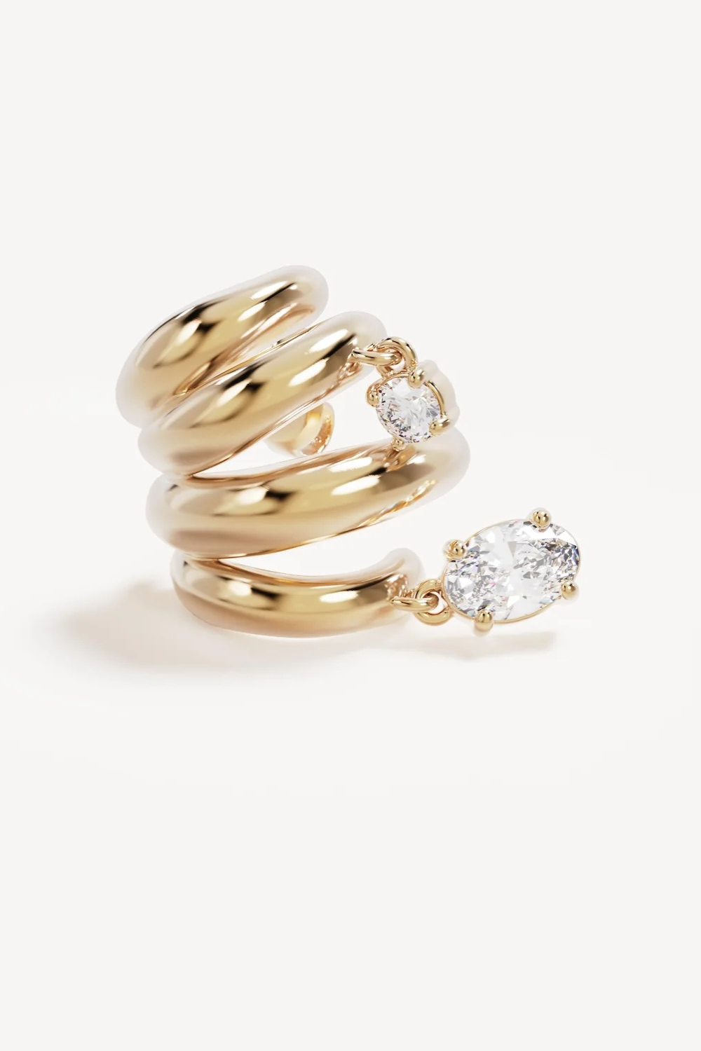 18k Gold Plated In the Stars Illusion Hoops