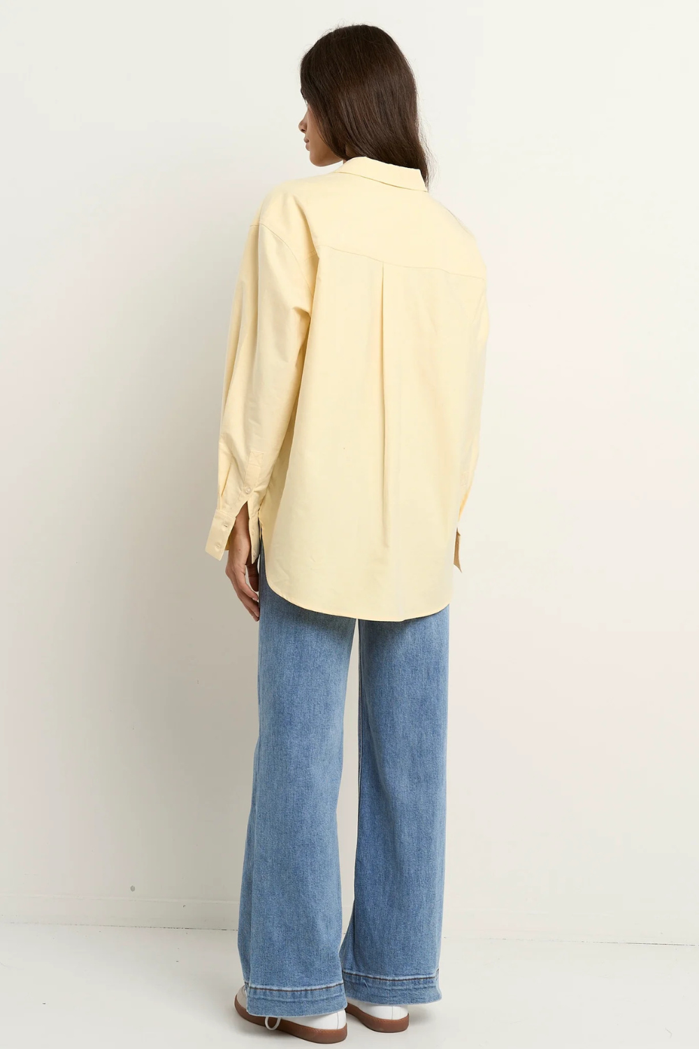 Signature Lemon Oxford Oversized Boyfriend Shirt