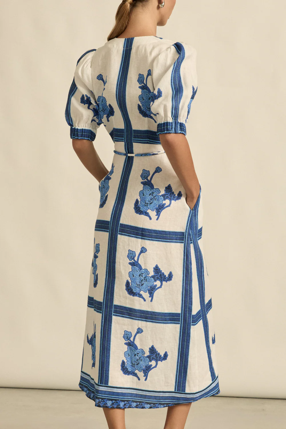 Portrait Dress - Azure Collage