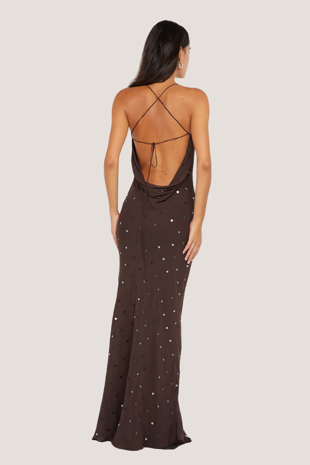 Arielle Slip Maxi Dress | Dark Chocolate