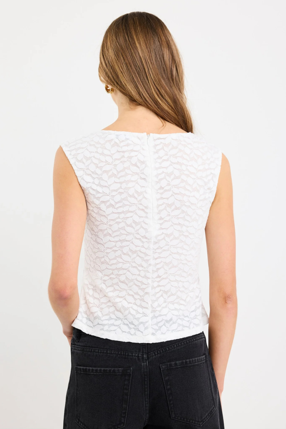 Breathless Ivory Lace Sleeveless Top