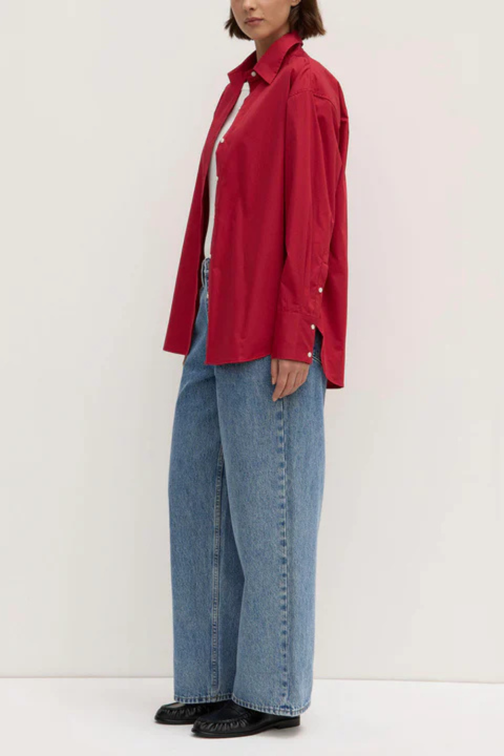 Everyday Poplin Shirt | Dark Cherry