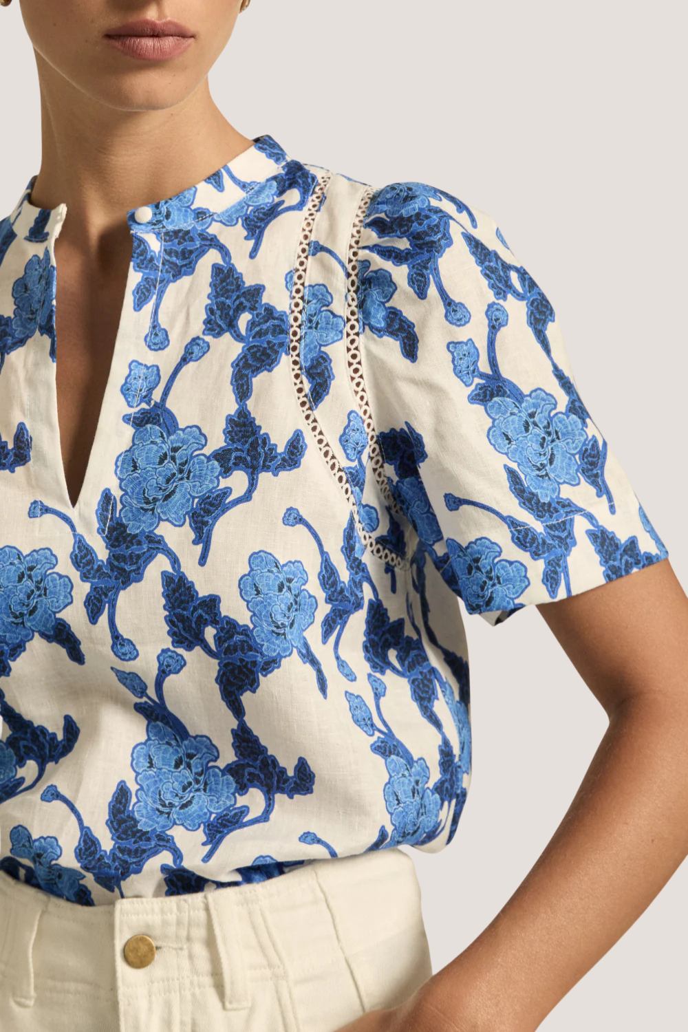 Recollect Top | Azure Bouquet