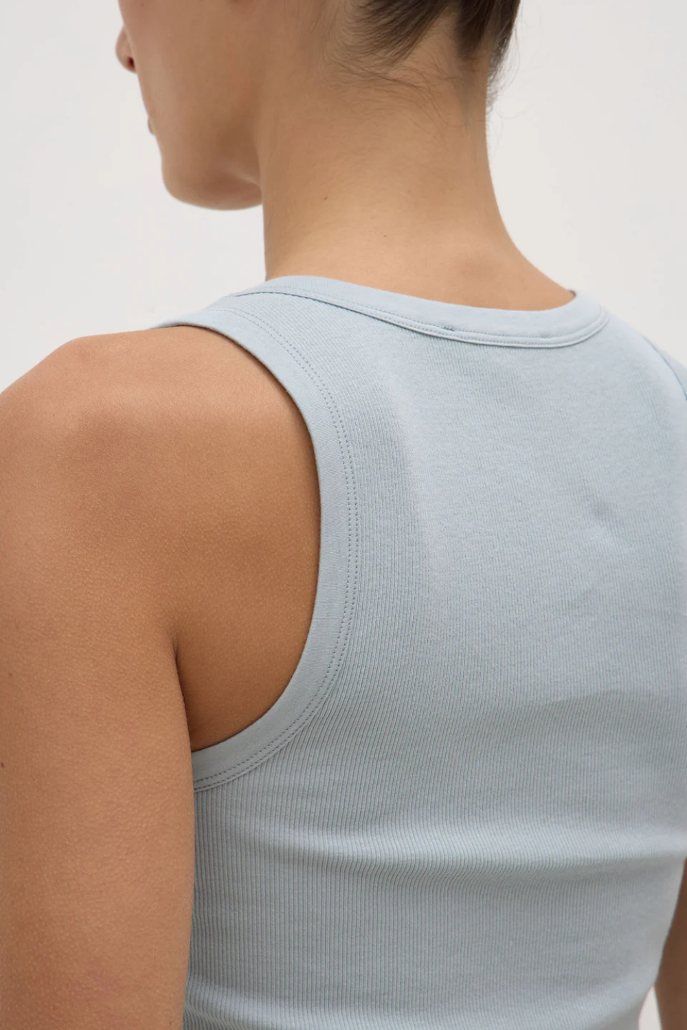 Robyn Scoop Neck Rib Tank | Cloud