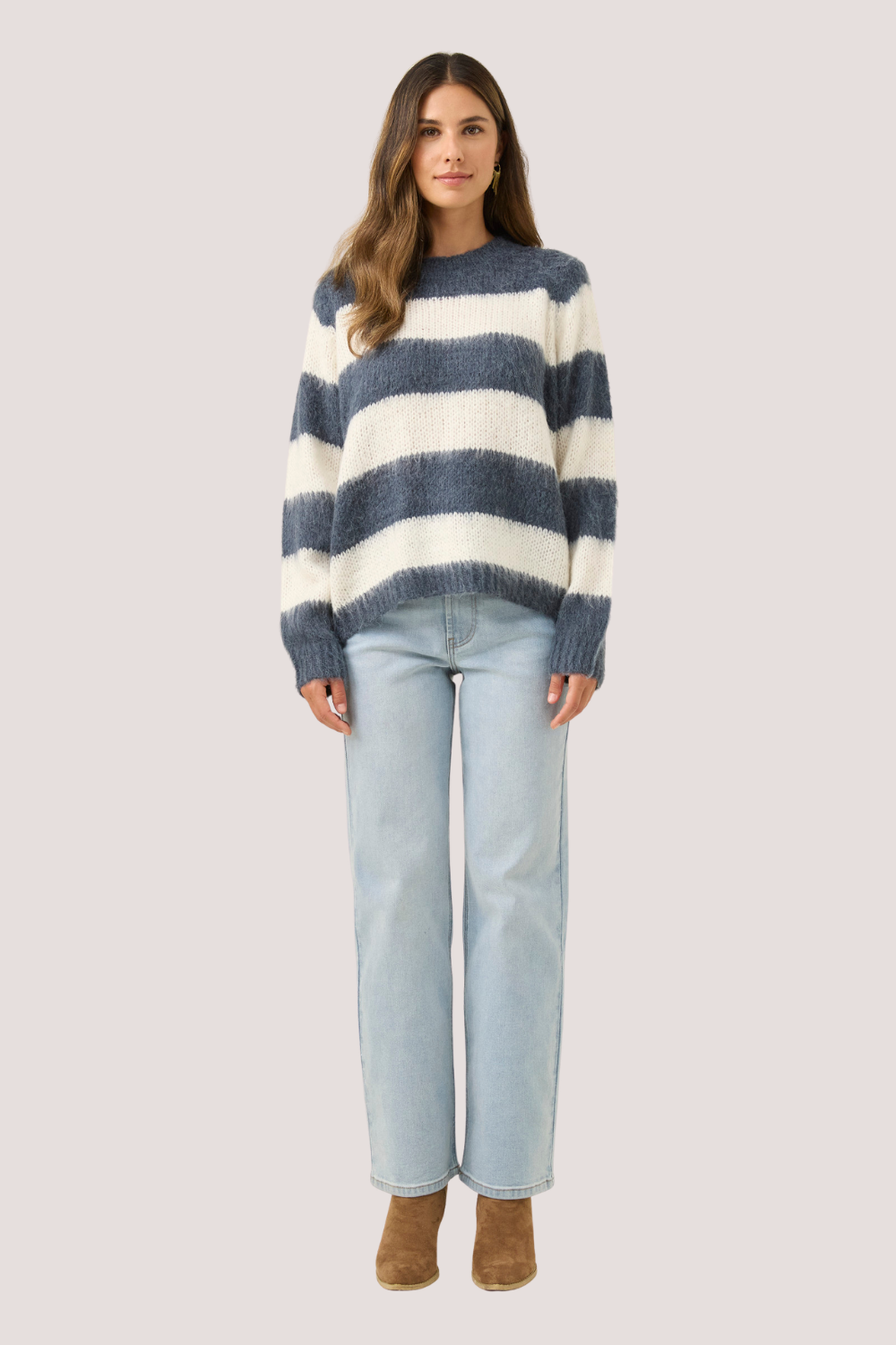 Pallas Stripe Jumper | Navy