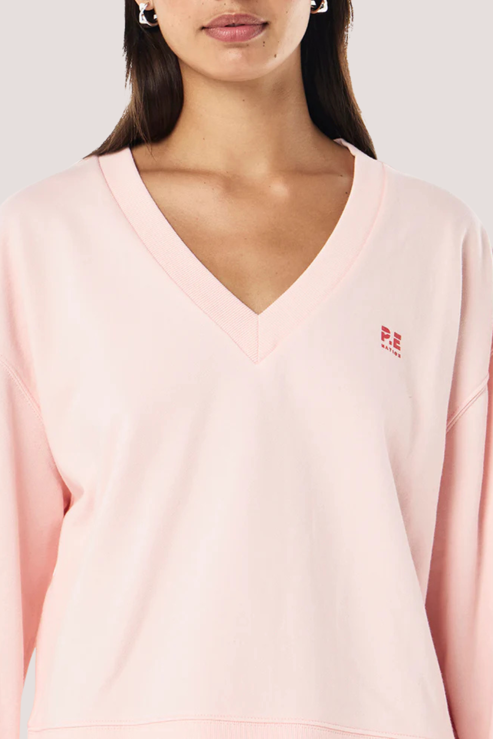 Courtside V-Neck Sweat | Petal