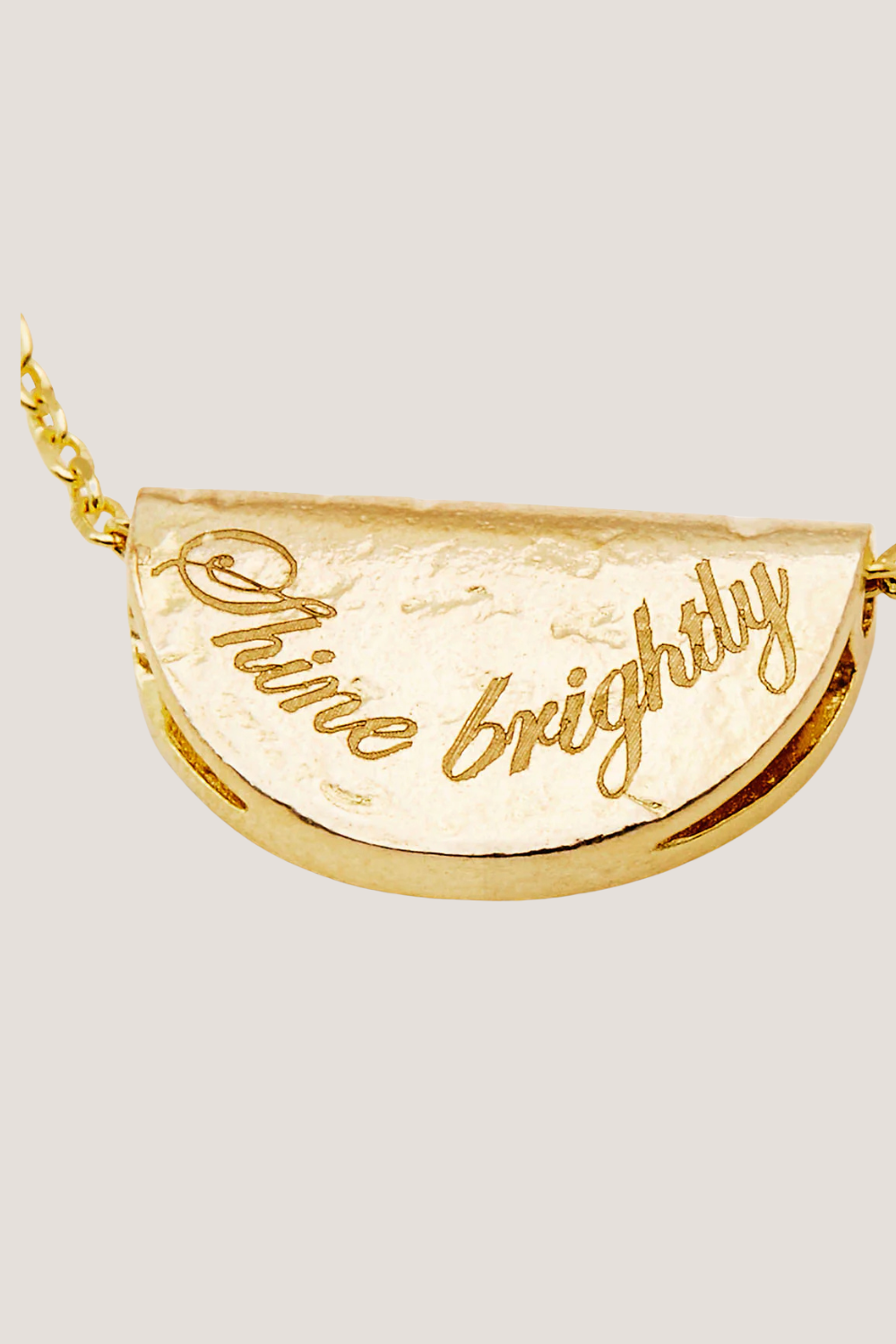 18k Gold Vermeil Lotus Birthstone Necklace - April - White Topaz
