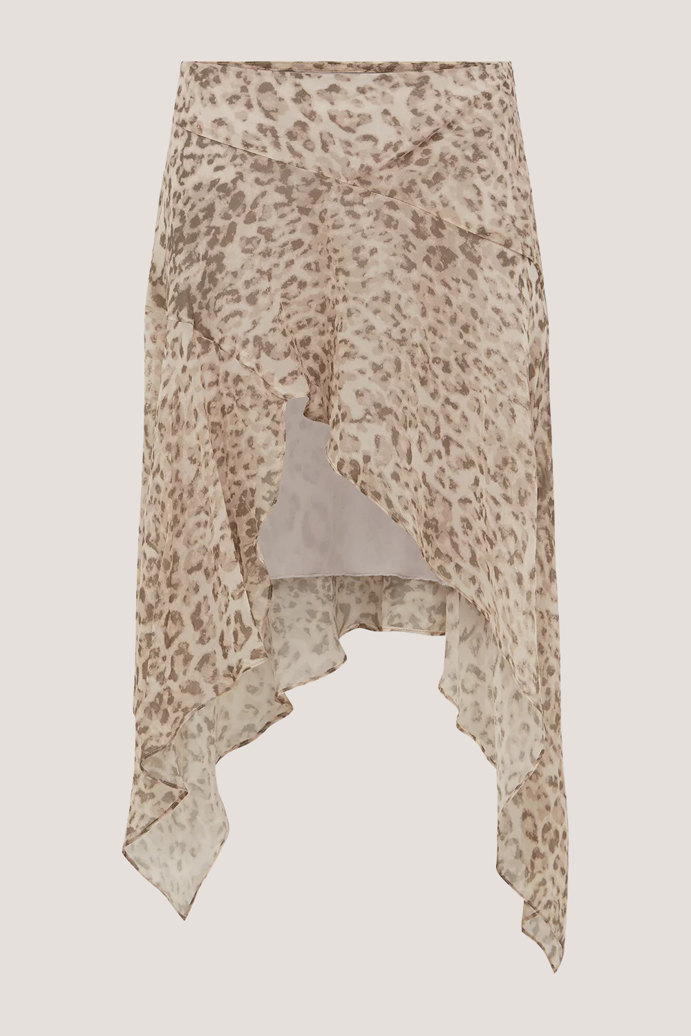 Feline Asym Skirt | Faded Leopard