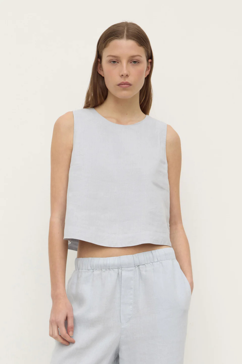 Estelle Linen Top | Cloud
