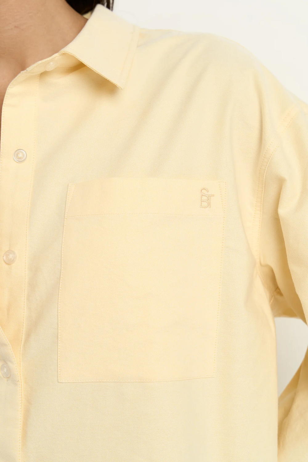 Signature Lemon Oxford Oversized Boyfriend Shirt