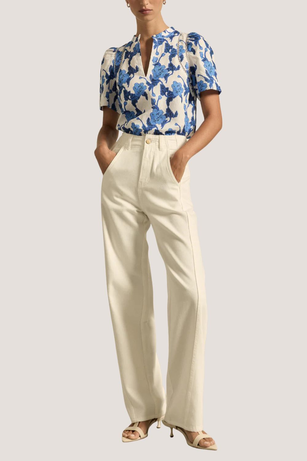 Recollect Top | Azure Bouquet
