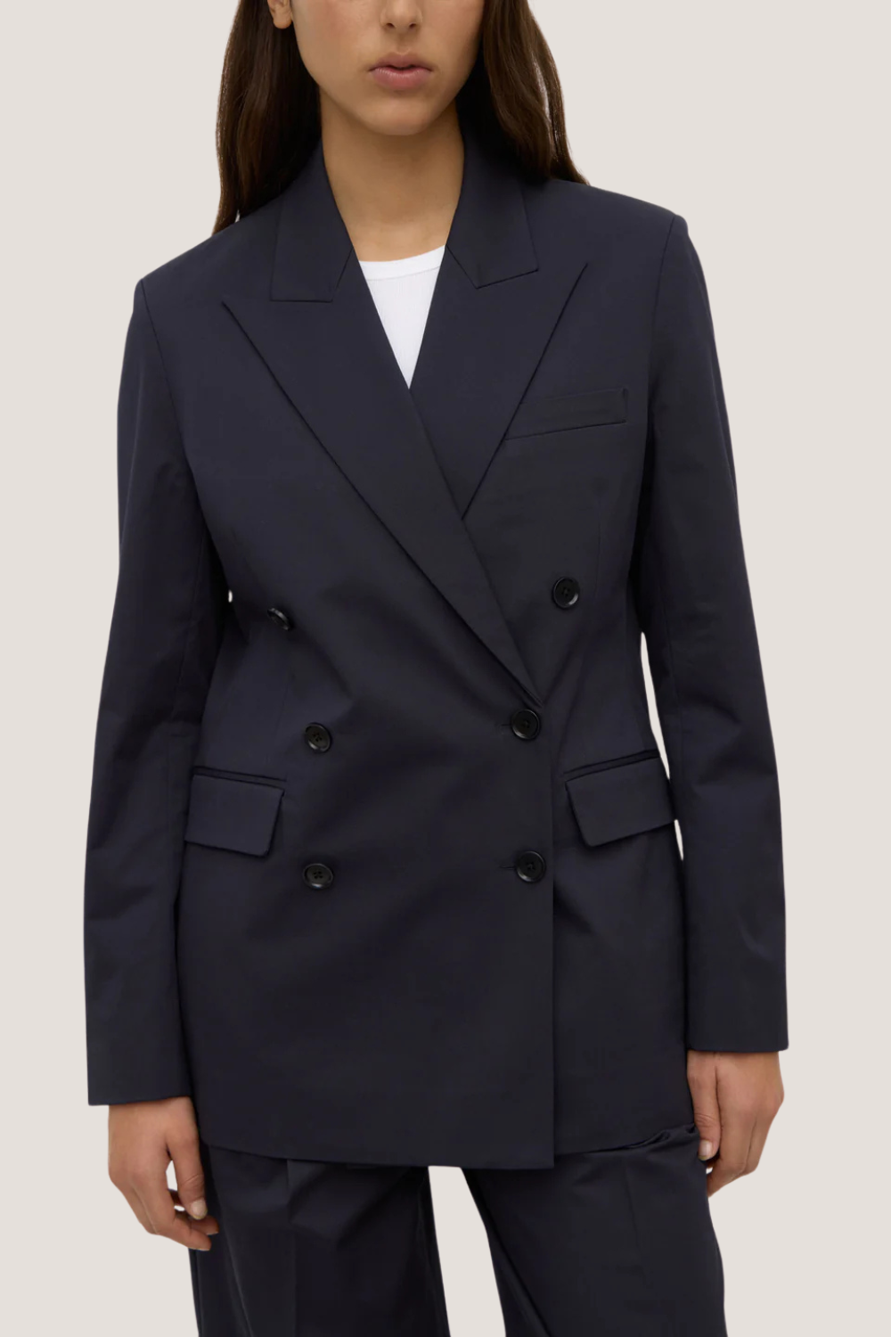 Ellen Double Breasted Blazer | True Navy
