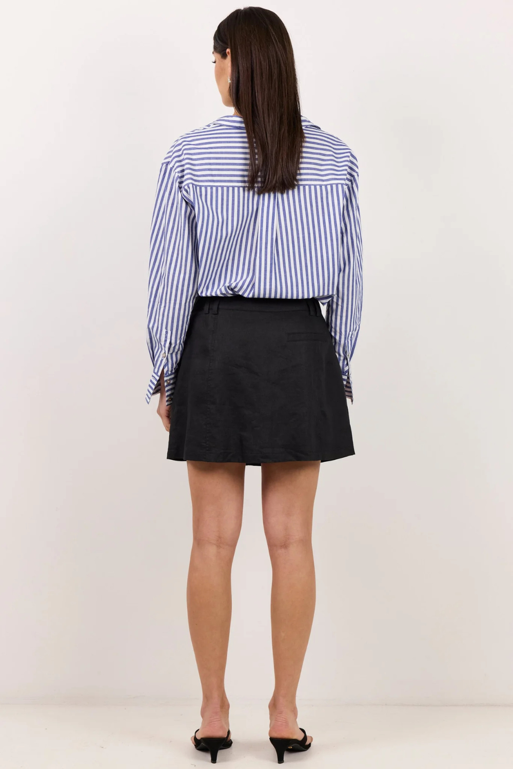 Alignment Black Linen Mini Skort